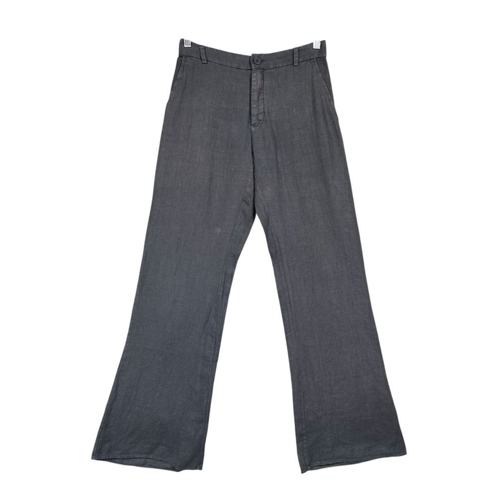 NEW Zara Linen Flare Leg Trouser Pants Unique Dye Sz M